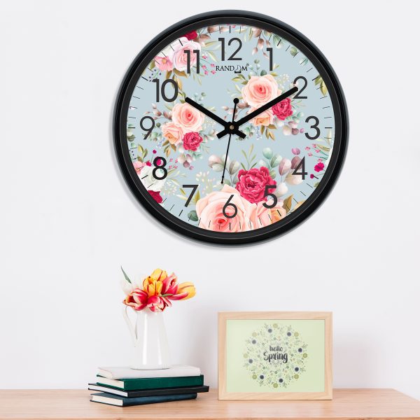 Flower Round Printed Wall Clock