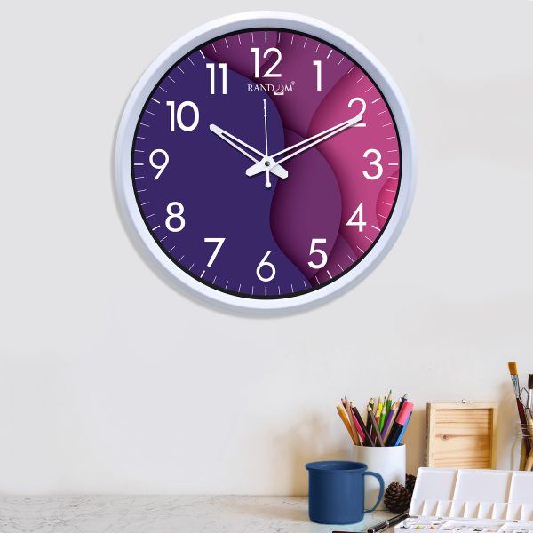 Colour Blocked Plastic Wall Clock