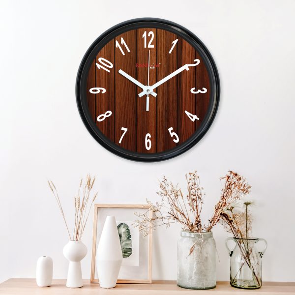 Brown Round Wall Clock