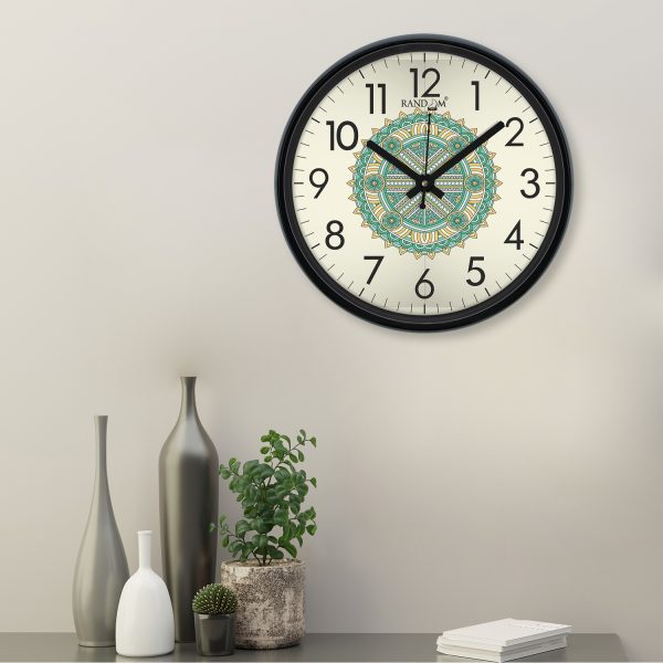 Sea Green Printed Contemporary Wall Clock