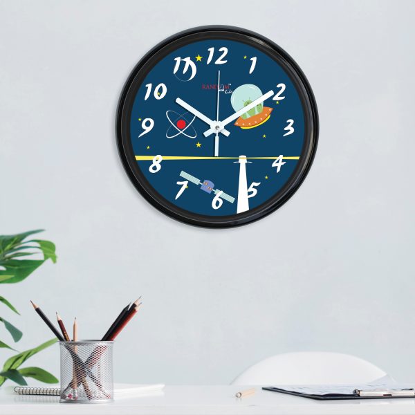 Navy Blue Round Wall Clock