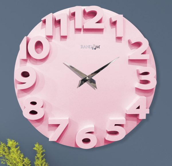 Bold Numbers Plastic Wall Clock Without Glass
