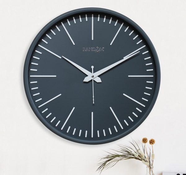 Embossed Grey Contemporary Wall Clock