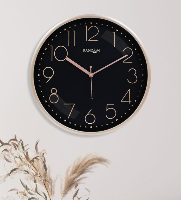 Gold-Toned Contemporary Wall Clock