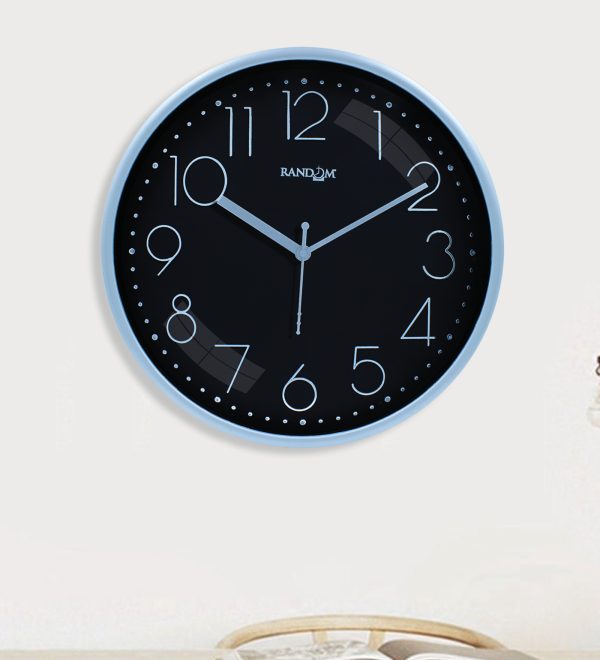 Blue Contemporary Wall Clock