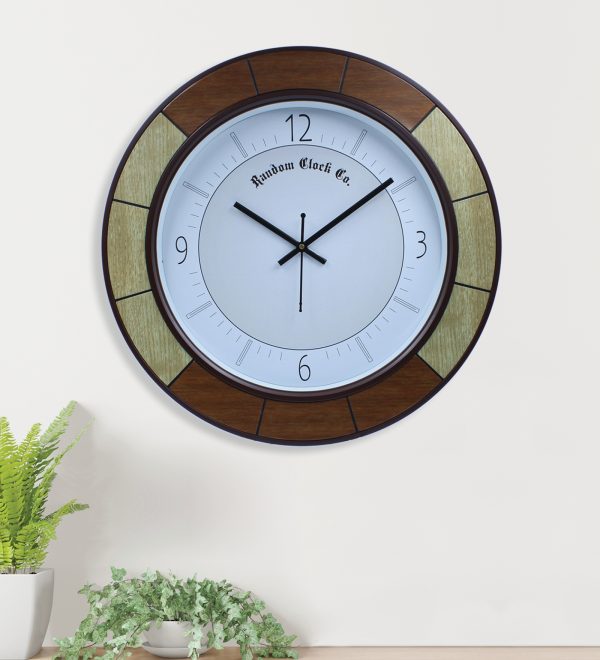 Brown Plastic Wall Clock