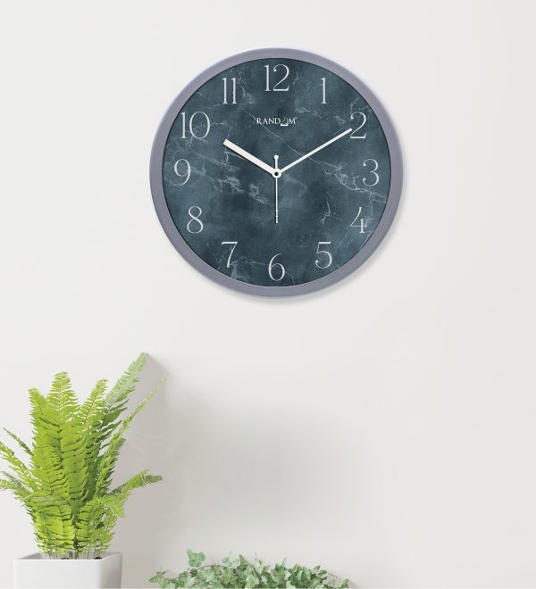 Silver-Toned Round Wall Clock