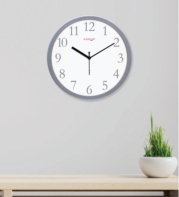 Modern Stylish Grey Wall Clock