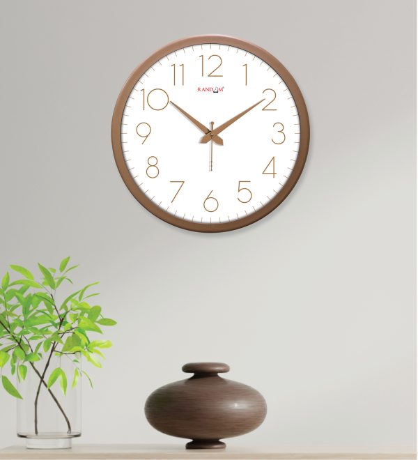 Modern Stylish Copper Toned Wall Clock