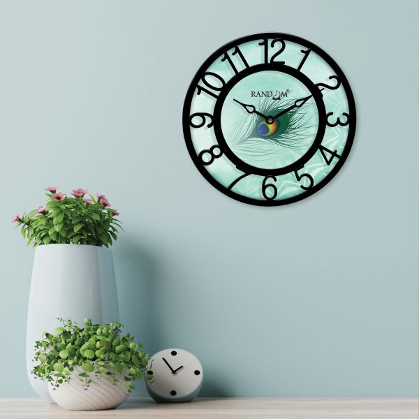 Sea Green Printed Wall Clock