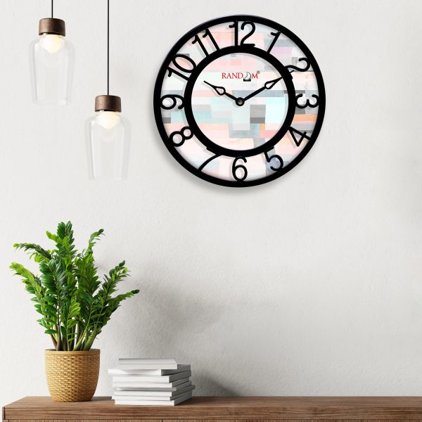 Random Pink Printed Wall Clock