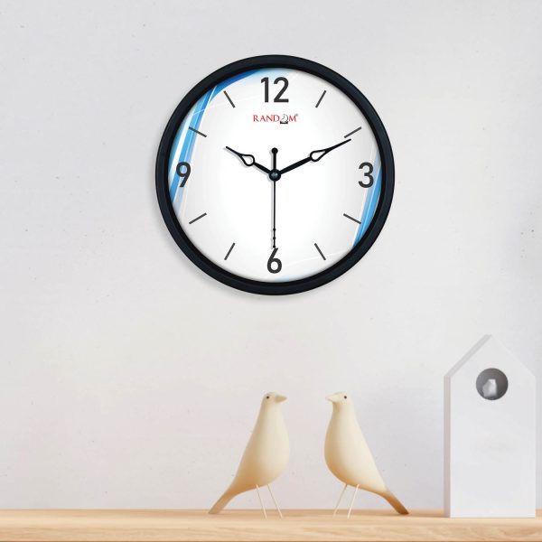 White Printed Traditional Wall Clock