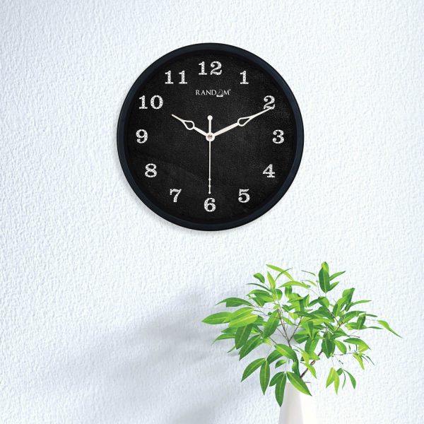 Black Printed Wall Clock