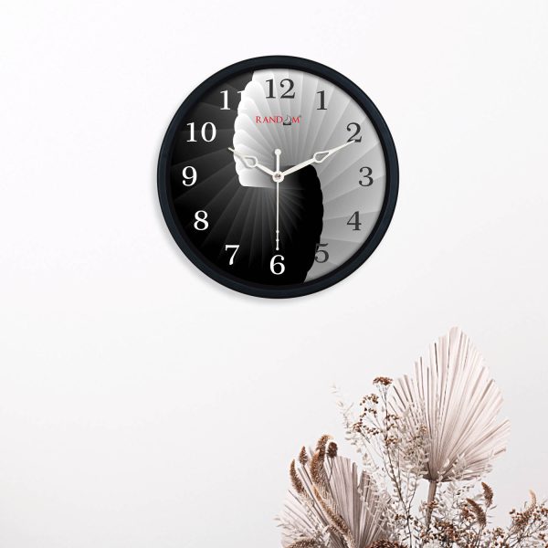 Grey Printed Table Wall Clock