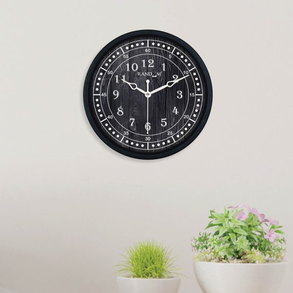 Black White Printed Wall Clock
