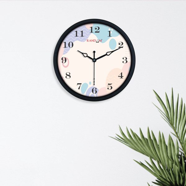 Random Blue Printed Wall Clock