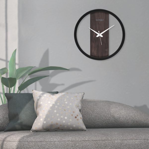 Black Analogue Plastic Wall Clock