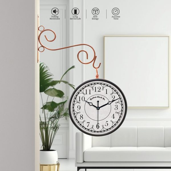 Random Metal Analog Station Wall Clock