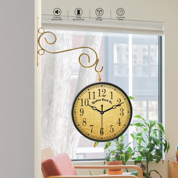 Metal Analog Station Wall Clock