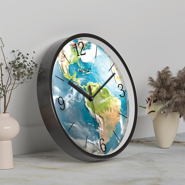 Blue Printed Wall Clock